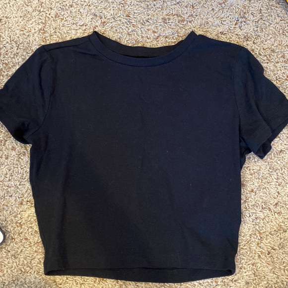 Wild Fable Black Fitted Crop Top - Picture 1 of 3